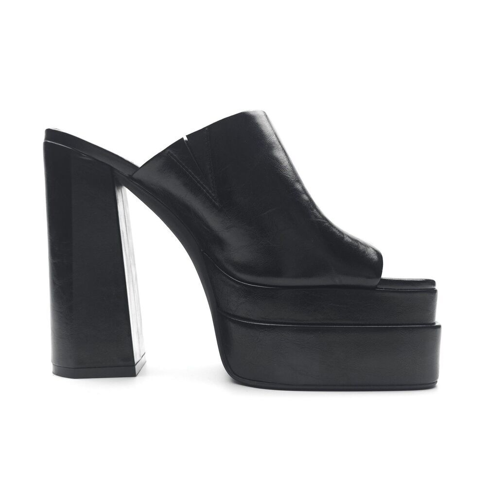 NEW Jeffrey Campbell Free People Luna Luv Mule Black Platform 90s Clean Girl Y2k - Picture 2 of 11